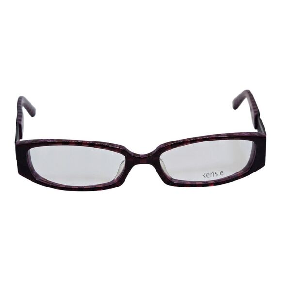 KENSIE Texture Purple 50/17/135 Eyeglasses Frame Womens Clear Lenses New - Picture 2 of 11